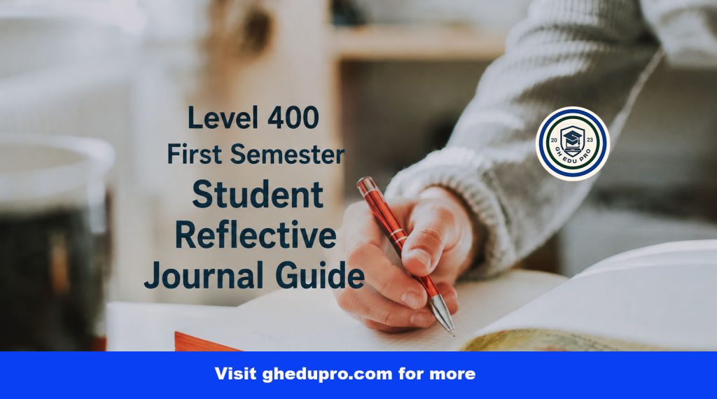 Download Level 400 First Semester Student Reflective Journal Guide