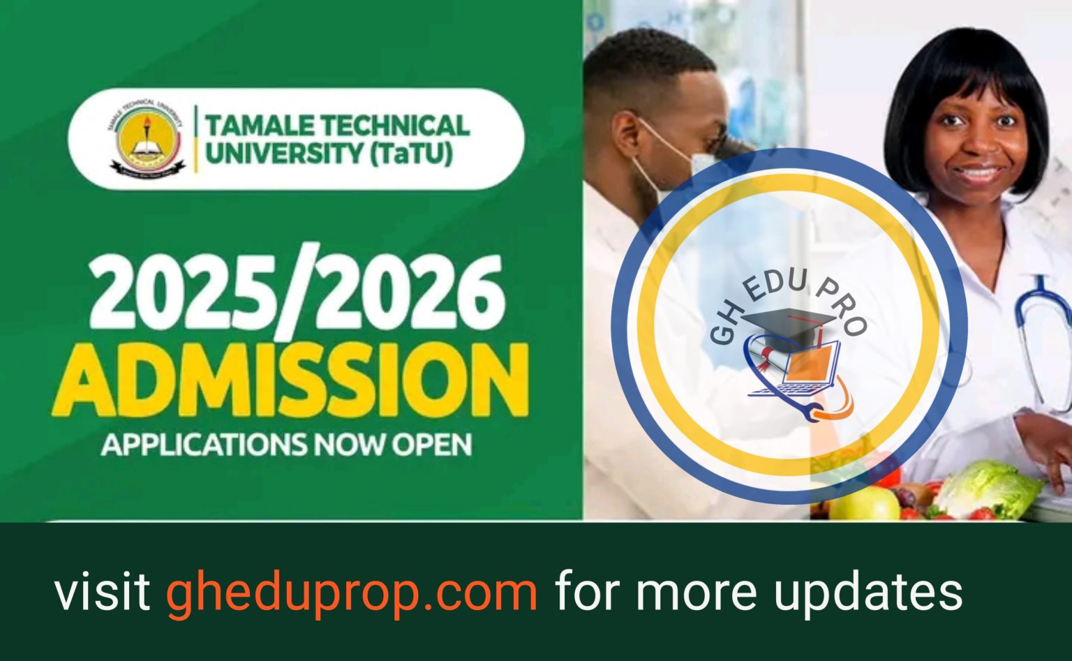 Tamale Technical University Opens 2025/2026 Admission for Health Programmes, Apply Here